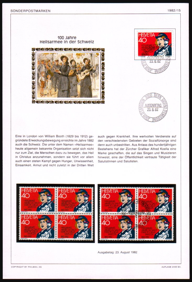 Heilsarmee-Briefmarken | Salvation Army Stamps